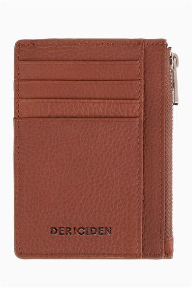 Hakiki Deri Minimal Kartlık Cüzdan 589 - Taba