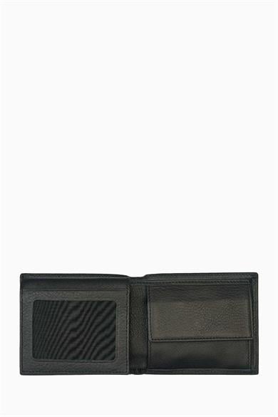 Hakiki Deri RFID Korumalı Erkek Cüzdan 1301 - Siyah