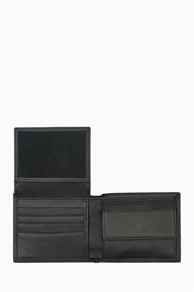 Hakiki Deri RFID Korumalı Erkek Cüzdan 1301 - Siyah