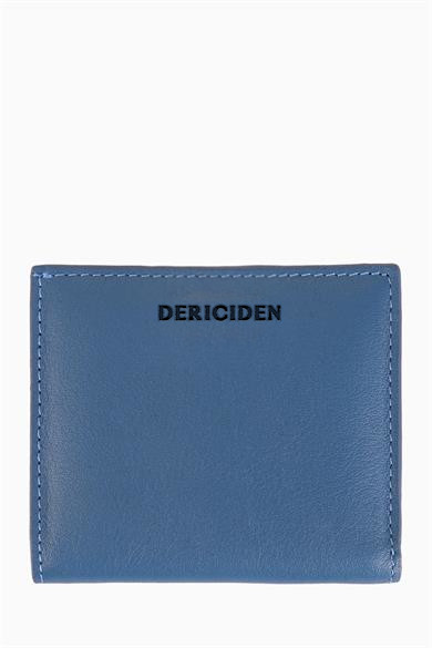 Hakiki Deri RFID Korumalı Kadın Mini Cüzdan 906 - Mavi