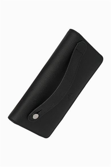 Hakiki Deri RFID Korumalı Telefonlu El Portföyü 804 - Siyah