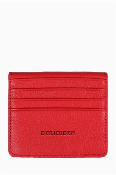 Hakiki Deri Unisex Kartlık 512MG - Kırmızı