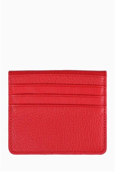 Hakiki Deri Unisex Kartlık 512MG - Kırmızı