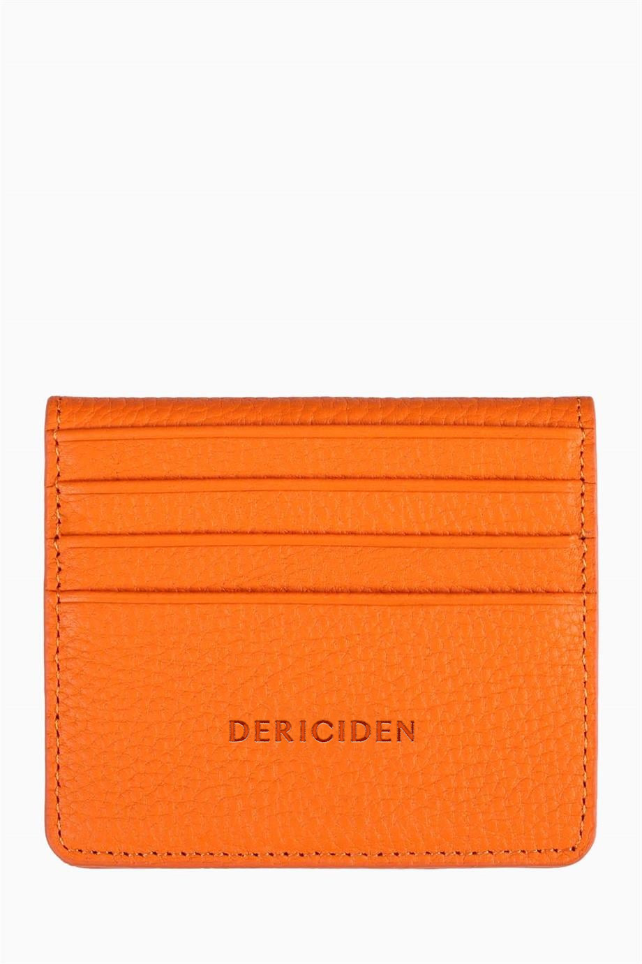 Hakiki Deri Unisex Kartlık 512MG - Turuncu