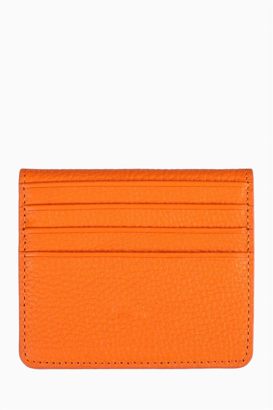 Hakiki Deri Unisex Kartlık 512MG - Turuncu
