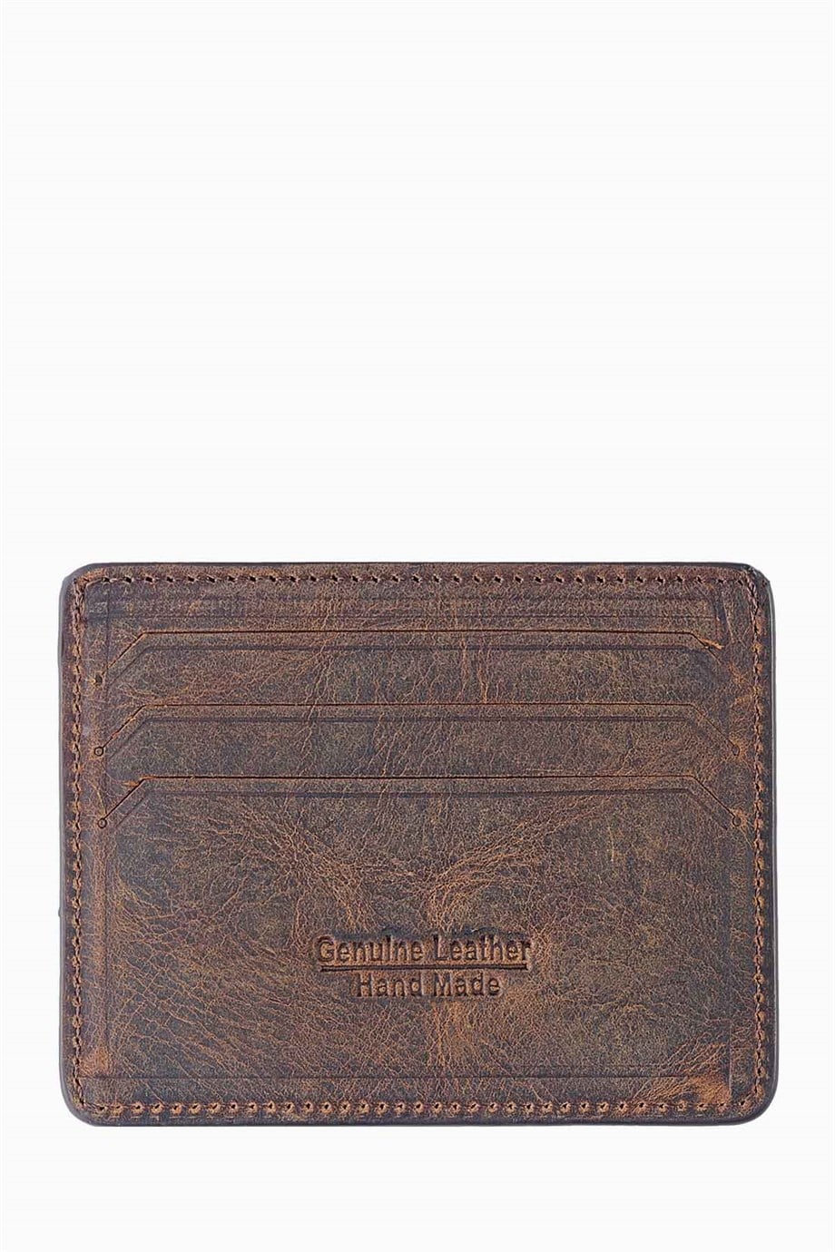 Hakiki Deri Unisex Kartlık 530CR - Kahve
