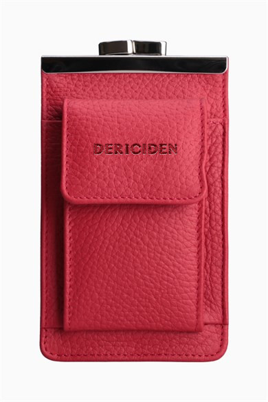 Hakiki Deri Unisex Kartlıklı Sigaralık 701 - Kırmızı