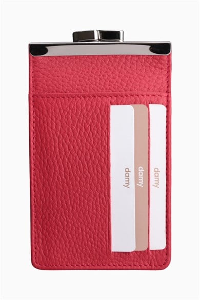 Hakiki Deri Unisex Kartlıklı Sigaralık 701 - Kırmızı — görsel 5